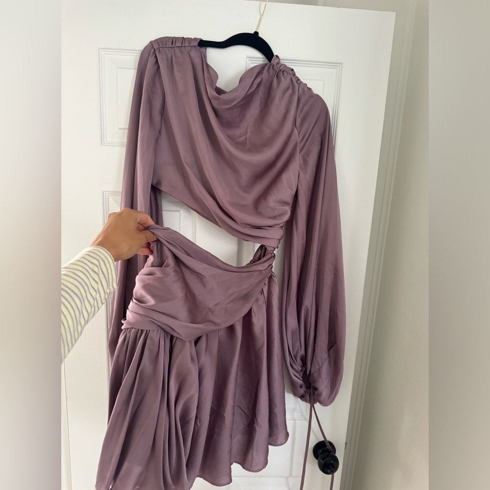 ASOS Long Sleeve Dress in Lavender